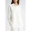 Teurn Studios Fluid Oversize Point Collar Button-up Shirt