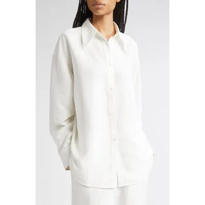 Teurn Studios Fluid Oversize Point Collar Button-up Shirt