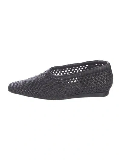 Pre-owned Teurn Studios Leather Flats In Blue