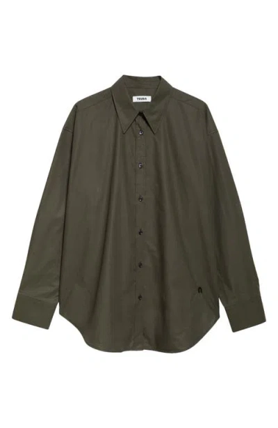 Teurn Studios Oversize Cotton Poplin Button-up Shirt
