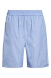 Teurn Studios Relaxed Pinstripe Cotton Poplin Shorts