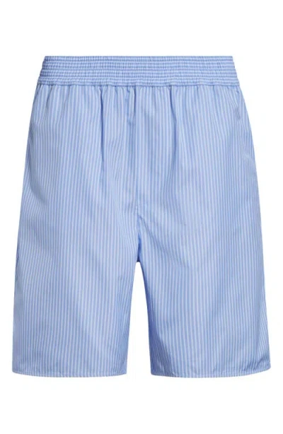 Teurn Studios Relaxed Pinstripe Cotton Poplin Shorts