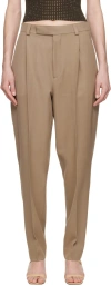 Teurn Studios Ssense Exclusive Beige Pleated Trousers In Beige