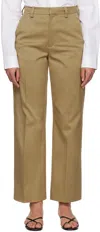 Teurn Studios Ssense Exclusive Beige Trousers In Beige