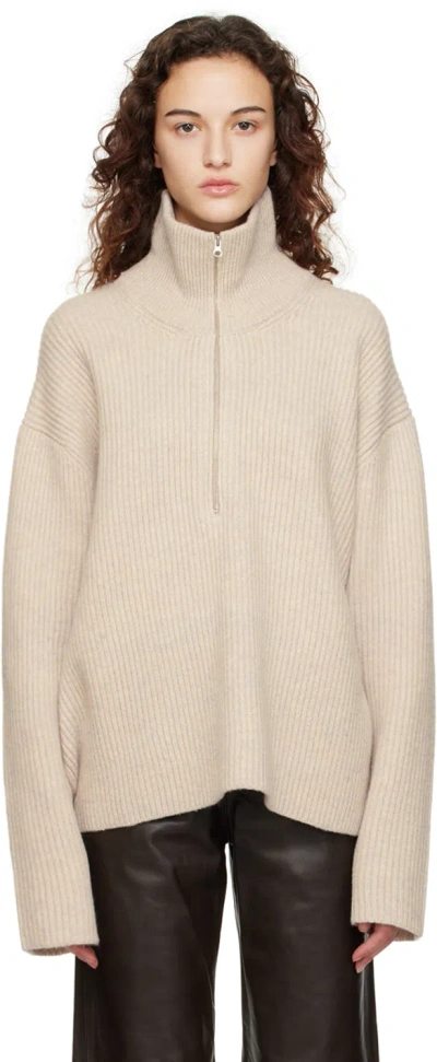 Teurn Studios Ssense Exclusive Beige Turtleneck In Beige Melange