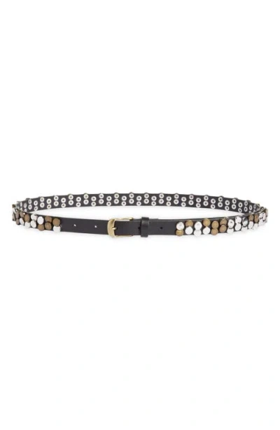 Teurn Studios Studded Leather Belt In Black