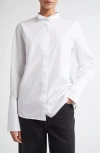 Teurn Studios Tailcoat Organic Cotton Poplin Button-up Shirt In White