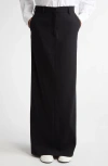 Teurn Studios Tailored Wool Gabardine Skirt In Black