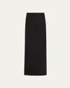 Teurn Studios Tailored Wool Maxi Skirt In Black