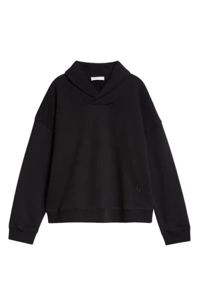 Teurn Studios Wrap Collar Sweatshirt In Black