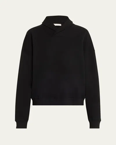 Teurn Studios Wrap-collar Sweatshirt In Black