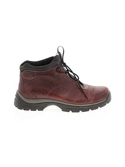 Pre-owned Teva Ankle Boots In Burgundy