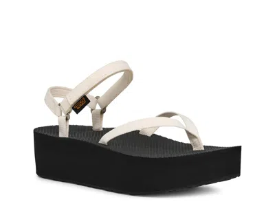 Teva Flatform Slim Platform Sandal In White