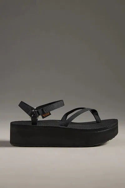Teva Flatform Slim Sandals In Black
