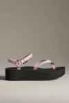Teva Flatform Slim Sandals In Purple