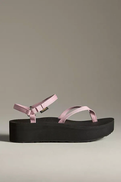 Teva Flatform Slim Sandals In Purple