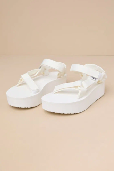 Teva White Flatform Universal Sandals