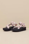 Teva Flatform Universal Crochet Explore Sandals In White