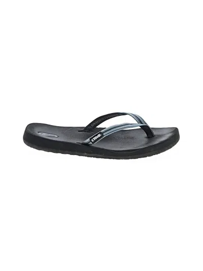 Pre-owned Teva Flip Flops In Black