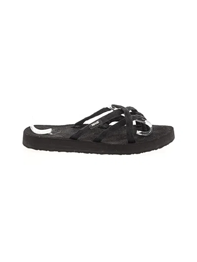 Pre-owned Teva Flip Flops In Black