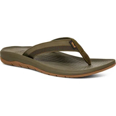 Teva Hurricane Flip Flop In Archive Ladder Dark Olive