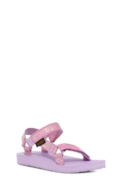 Teva Kids' Original Universal Sparkle Sandal In Pastel Lilac