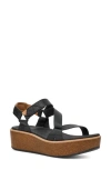 Teva Madera Wedge Sandal In Black