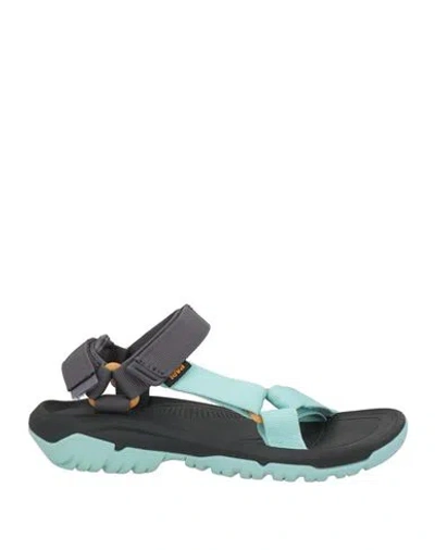 Teva Man Sandals Turquoise Size 6 Textile Fibers In Multi