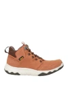 Teva Man Sneakers Rust Size 8 Soft Leather In Brown