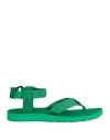 Teva Woman Thong Sandal Green Size 8 Textile Fibers In Green