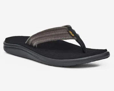 Teva Men's Voya Canvas Flip Sandal In Drizzle In Orange