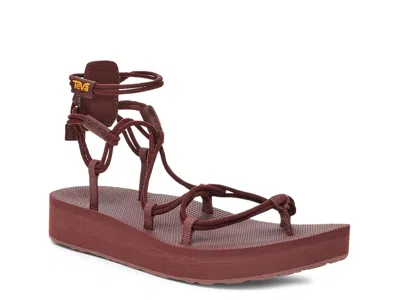 Teva Midform Infinity Platform Sandal In Burgundy