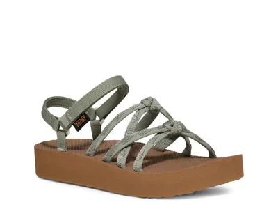 Teva Midform Kena Slim Sandal In Green