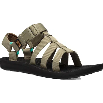 Teva Original Dorado Womens Recycled Polyester Flat Flat Sandals In Green