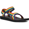 Teva Womens Cushioned Footbed Adjustable Slingback Sandals In Celebration Multi