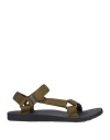 Teva Original Universal Man Sandals Military Green Size 12 Textile Fibers, Repreve In Green