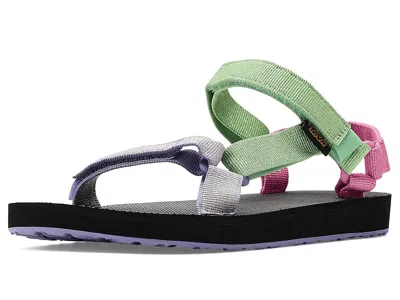 Teva Original Universal Metallic (toddler/little Kid/big Kid) Girl's Shoes Quiet Green : 4 Big Kid M, Tex In Multi