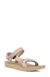Teva Original Universal Sandal In Modern Check Taupe