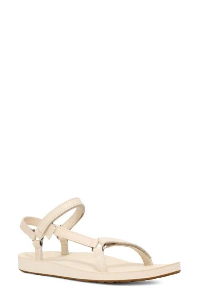 Teva Original Universal Slim Leather Sandal In Beige