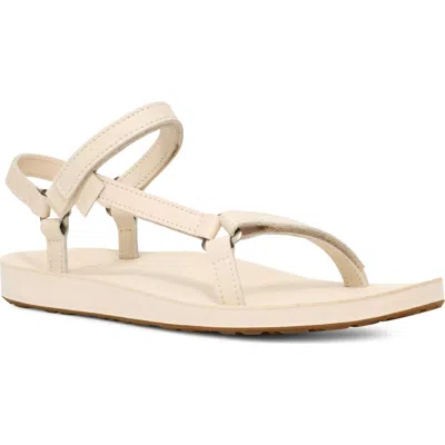 Teva Universal Slim Leather Sandals In Beige