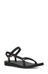 Teva Womens Adjustable Padded Insole Slingback Sandals In Black