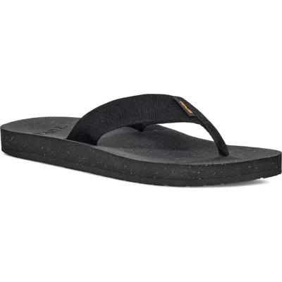 Teva Reflip Flip Flop In  Textural Black/grey