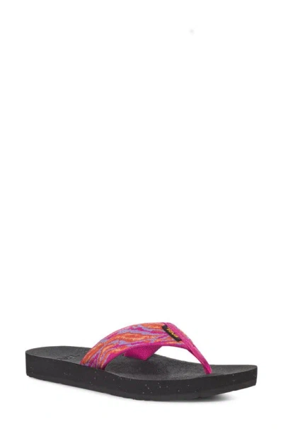 Teva Reflip Flip Flop In Waves Rose Violet