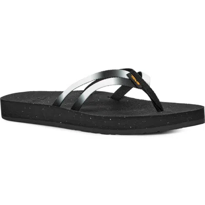 Teva Reflip Gradiate Flip Flop In Aura Black/white