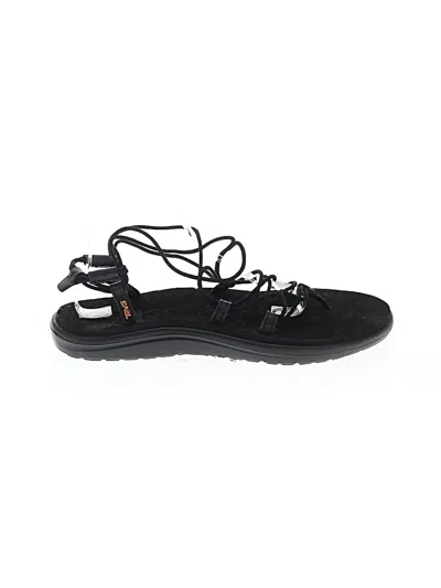 Pre-owned Teva Sandals In Black