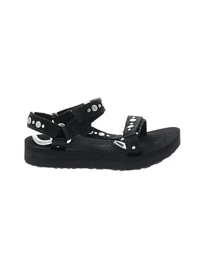 Pre-owned Teva Sandals In Black