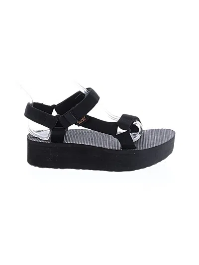 Pre-owned Teva Sandals In Black