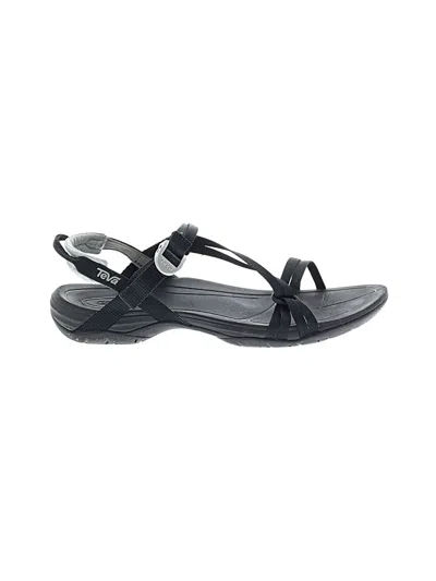 Pre-owned Teva Sandals In Black