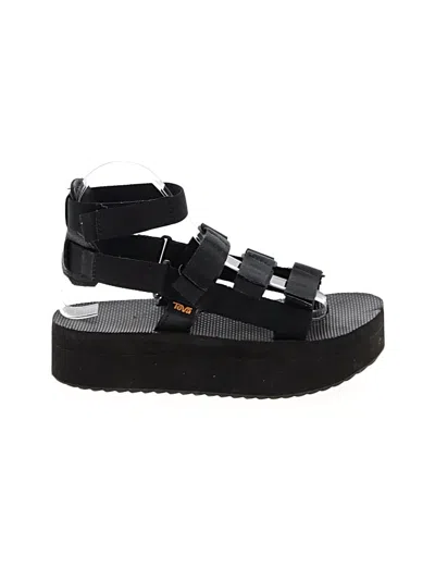 Pre-owned Teva Sandals In Black