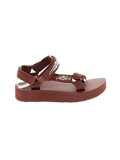 Pre-owned Teva Sandals In Burgundy
